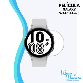 Película de Vidro Gel 3d Gel para Relógio Smartwatch Samsung Galaxy Watch 4 & 5 40mm 44mm