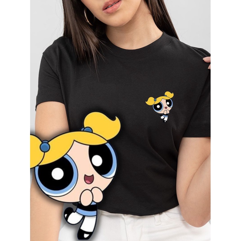 CAMISETA TSHIRT Meninas Super Poderosas Lindinha Feminina branca e preta Promoção