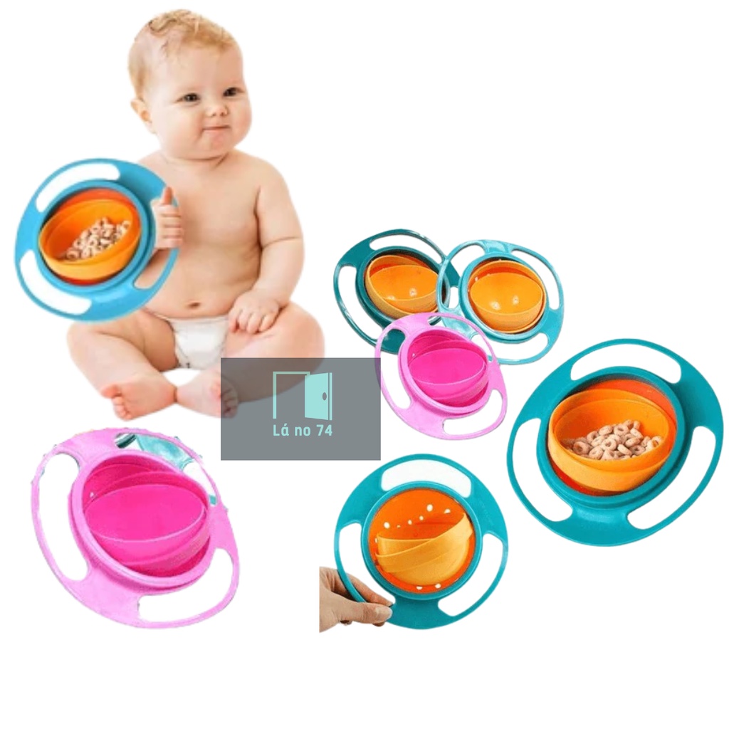 Prato Mágico 360º Graus Bowl Infantil De Plástico Para Bebês Nenês e Crianças Anti-Queda De Comida