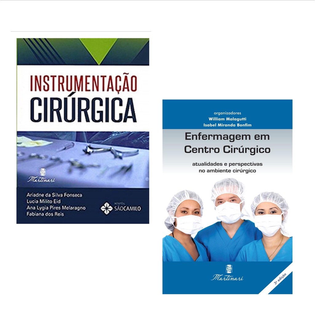 Livro Instrumentação Cirúrgica + Centro Cirúrgico Ilustrado e com Nome de Pinças