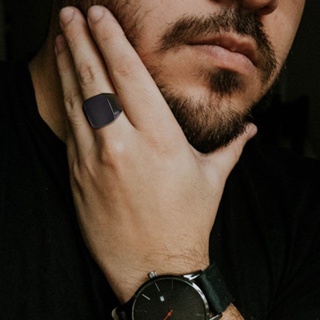 Vnox Gravura Livre Suave Preto Rock Punk Anéis Para Homens Jóias em Oferta na Shopee