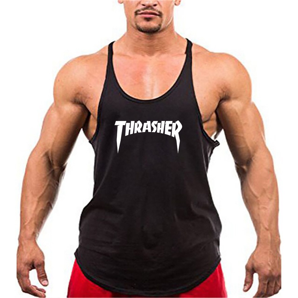 Regata Masculina Cavada Thrasher Bodybuilder Longline Fitness Camiseta Academia