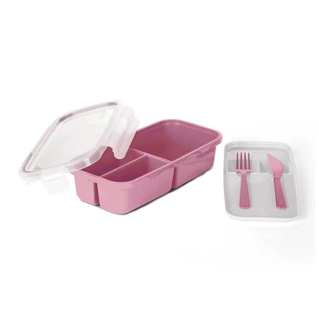 Marmita 3 Divisórias Com Talher P/ Micro ondas em Oferta na Shopee