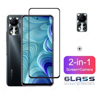 Infinix Hot 11s NFC Película De Vidro Temperado Para 11 2022 12 11 10 Reproduzir 12i 10s 10i Nota 12 G96 11s 10 Pro 8 2 Em1 Protetor De Tela De Cobertura Total Lente De Câmera