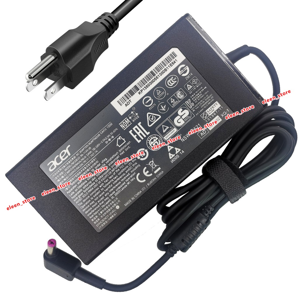 Genuine Acer Aspire Laptop Notebook Carregador Adaptador Pa-1131-16 Adp-135Kb T Pa-140 L 135 W 7.1A Nitro 5 An515-51