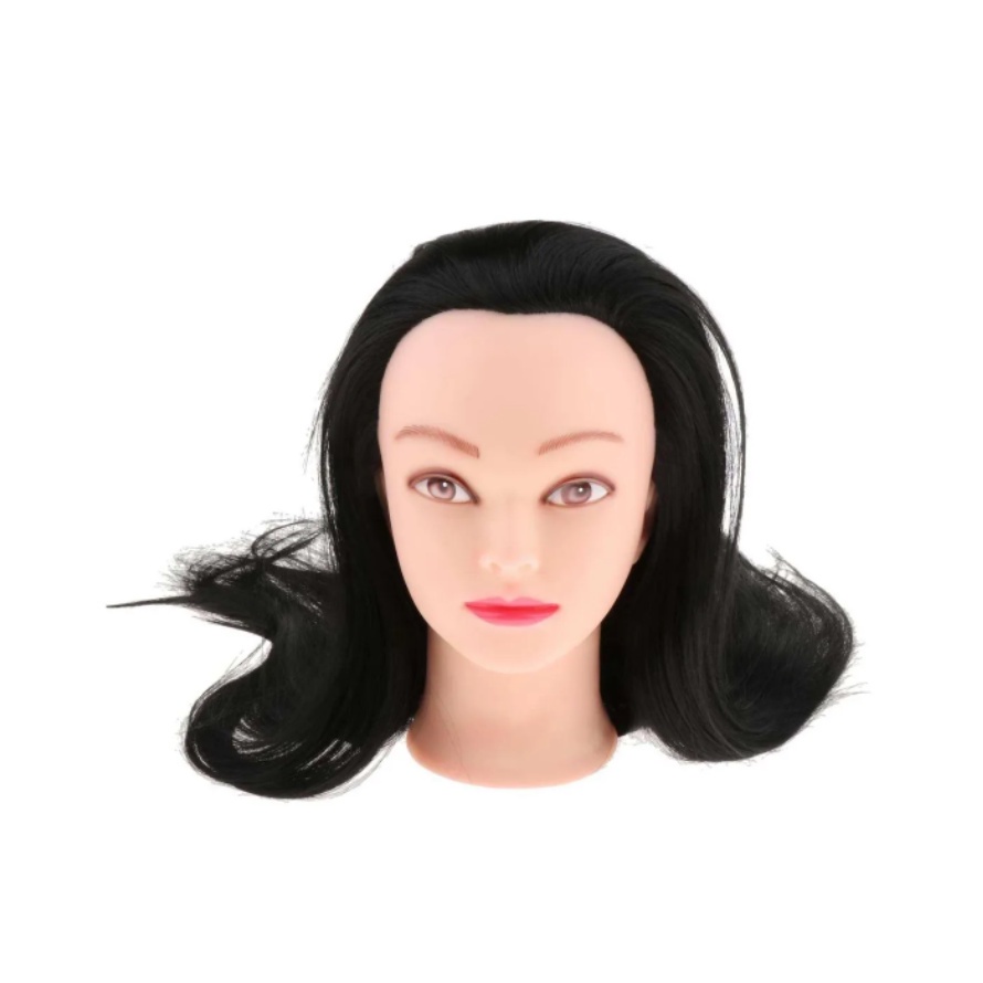 Cabeça De Boneca Para Treino De Corte e Penteado 100% Fibra Sintética s/ suporte