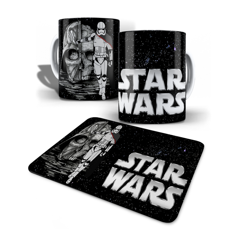 Kit Caneca Personalizada + Mouse Pad Star Wars Modelo 2