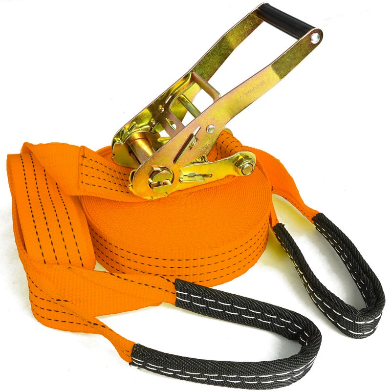 Kit Slackline 15 Mts - Laranja Esporte Lazer Cinta + Catraca Gupar