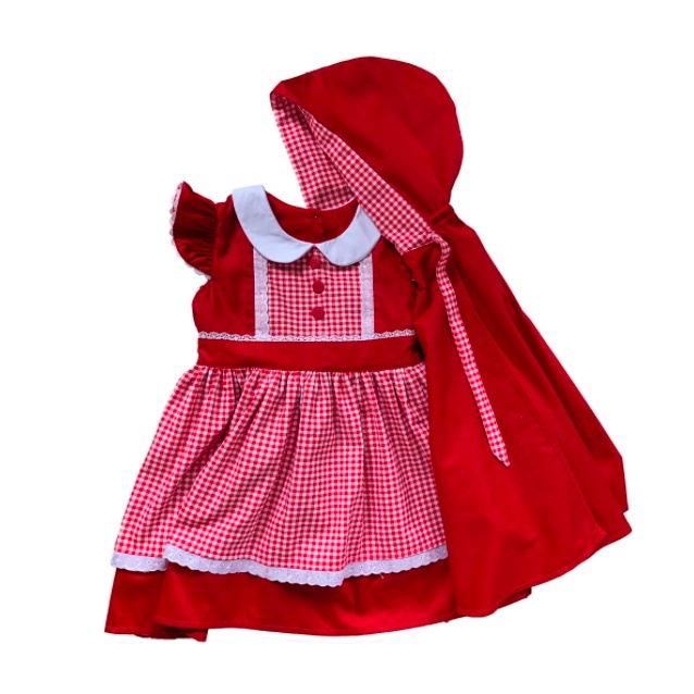 Roupa Chapeuzinho Vermelho: Vestido e capuz