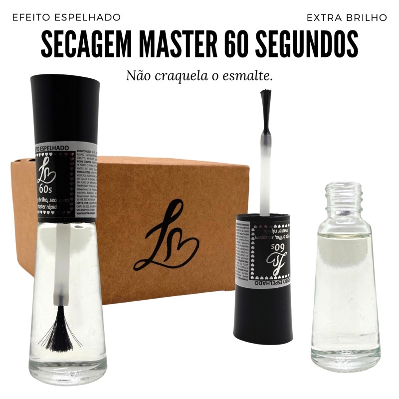 extra brilho love it secagem em 60 segundos+brinde