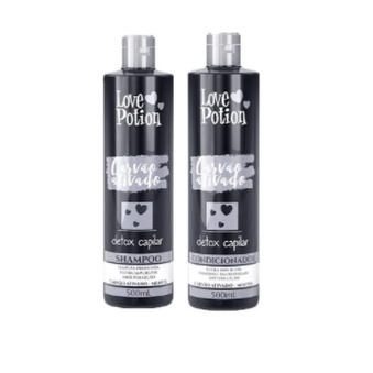 Kit Shampoo e Condicionador Home Care Carvão Ativado 500ml