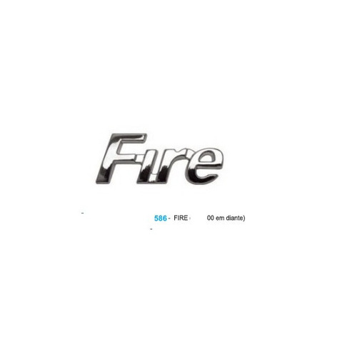 Emblema Fire P/ Palio Siena Idea Fiorino Etc- Fiat - 586