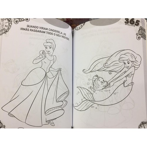 Livro 365 Desenhos Para Colorir Disney Princesas E Fadas - 01