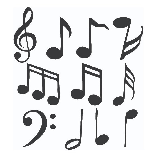 Adesivo Decorativo De Parede Notas Musicais 55 Unidades em Oferta na Shopee