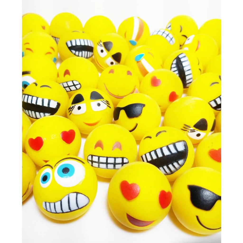 30 Bolinha 45mm Emoji Emoticon p/ Kit Festa Lembrancinha