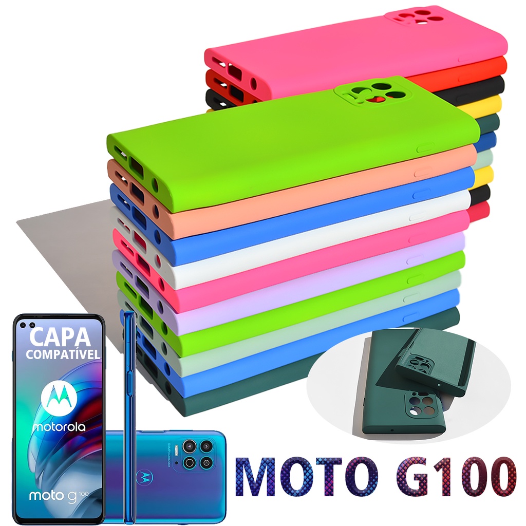 Capa Capinha Case Compatível Motorola Moto G100 Aveludada Com Protetor de Camera