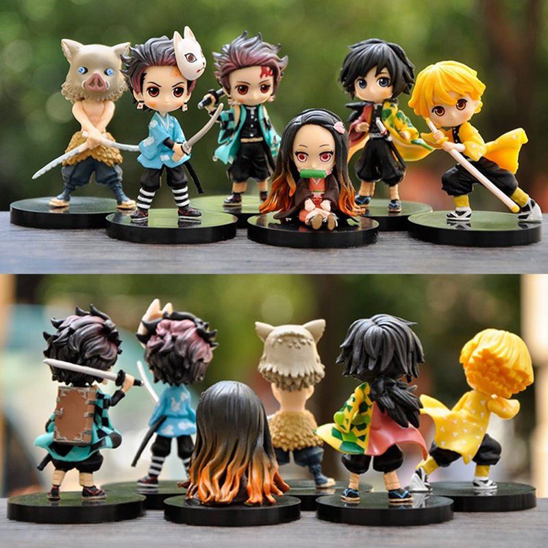 Demon Slayer Boneco Action Figure - Tanjiro Nezuko Inosuke Zenitsu ...