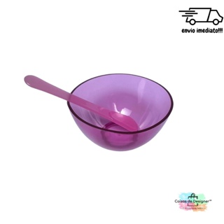 Cubeta Silicone Maleável M 350ml com Espátula Rosa em Oferta na Shopee