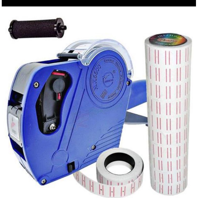 Kit Etiquetadora de Preço 8 dígitos + 11rolo etiquetas + Rolo de Tinta MX550