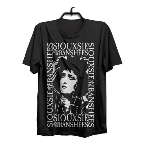 T-Shirt Siouxsie And The Banshees - Maglia Nera Rock Band Per Uomo (Tutte Le Taglie)