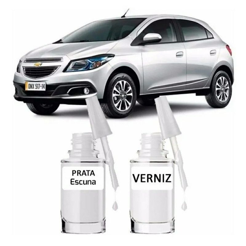 Tinta Tira Risco Retoque Automotivo Astra Prata Escuna Uso Profissional