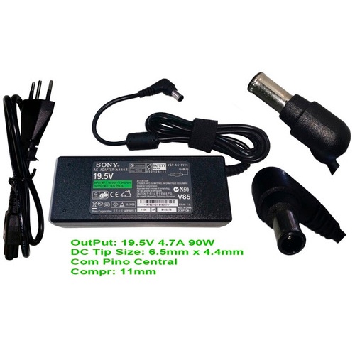 Fonte Carregador Para Notebook Sony - 19.5v 4.7a - 90w Nova em Oferta na Shopee