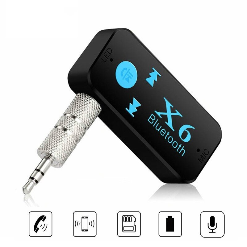 Mini X6 Bluetooth 4,1 Receptor 3,5mm Aux com entrada micro sd Mini X6 Bluetooth 4,1 Receptor 3,5mm Aux com entrada micro sd