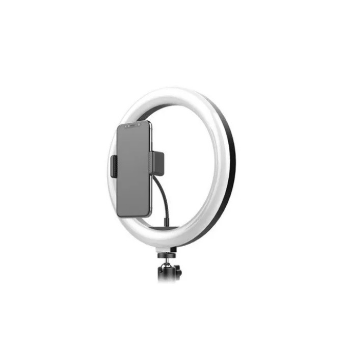 Ring Light 10'' (26cm) + Suporte Celular + Tripé 2m + Tripé de mesa