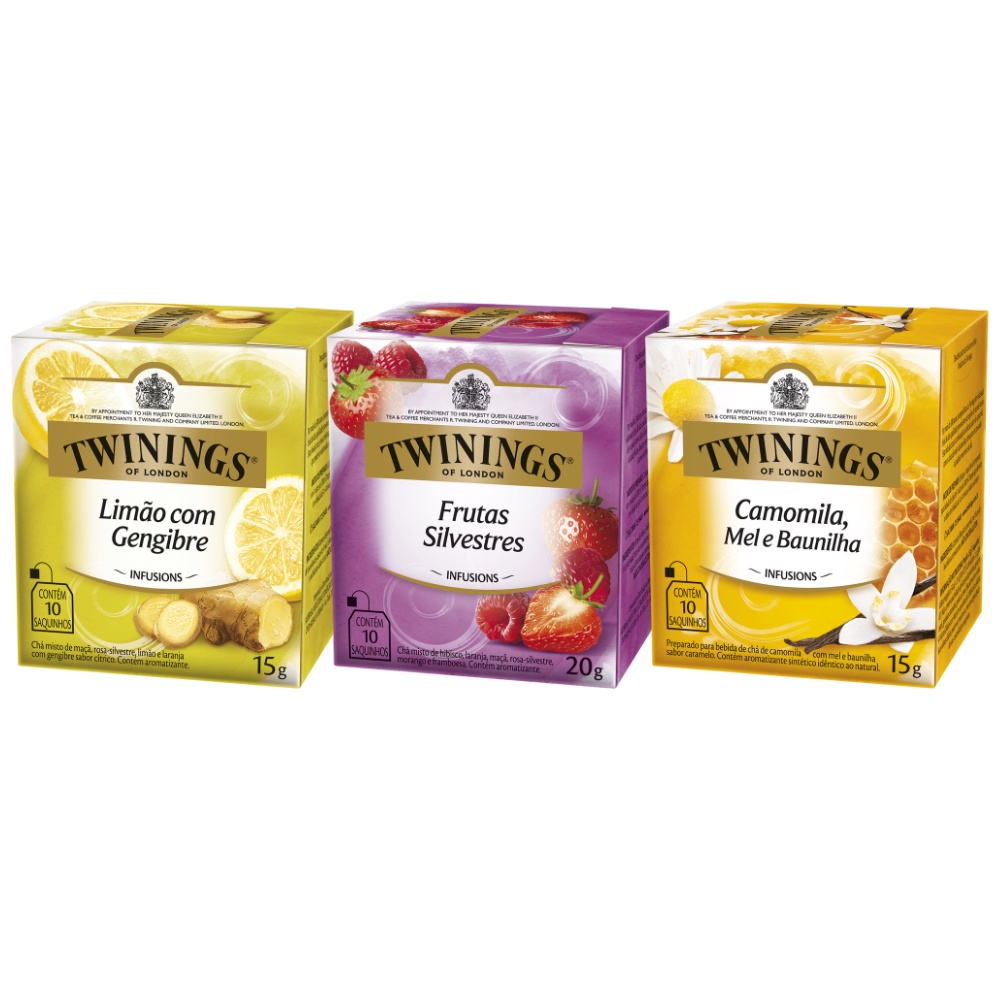 Cha Twinings Importado, 3 caixas com 10 saquinhos