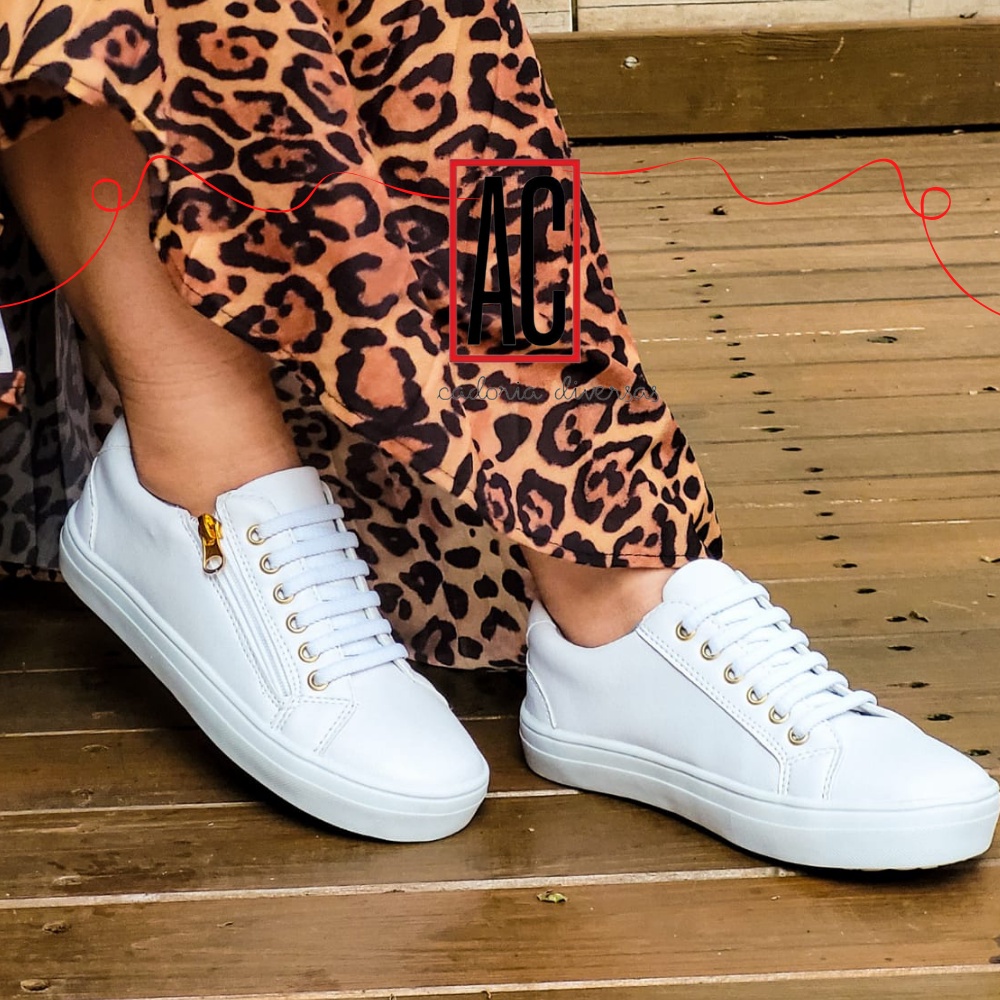 Sapatenis branco feminino tenis casual barato feminino moderno tênis de ziper