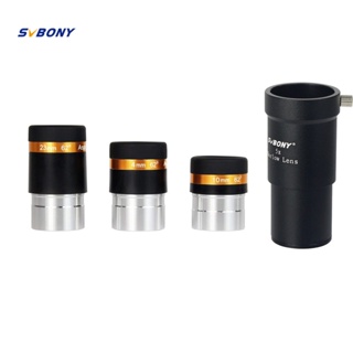 SVBONY Kit oculares 4mm/10mm/23mm grande angular 62° com lente Barlow 5x em Oferta na Shopee