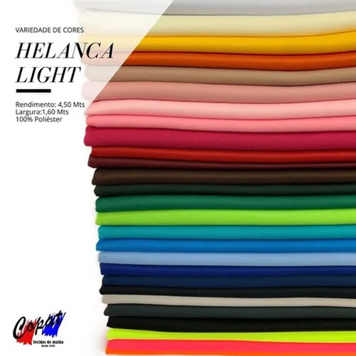 Tecido Malha Helanca Light 100 Poliester Metros Cores Claras Shopee Brasil