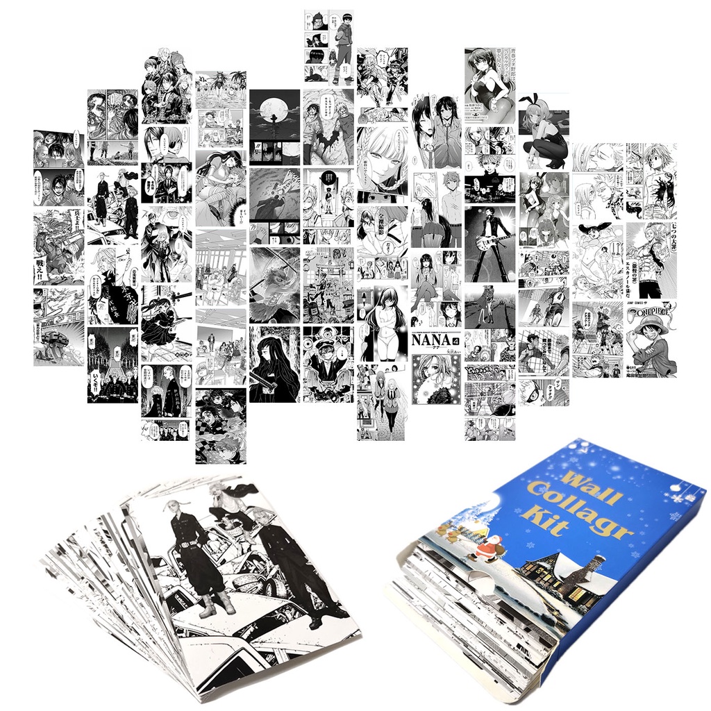 50 Pcs Kit De Parede Colagem Anime Estética Posters Mangas Painel Pictures Art Print Foto Coleção Para O Quarto Decoração