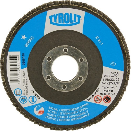 Disco De Desbaste 115x22,2 - Gr60 - Flapang Básic Tyrolit em Oferta na Shopee