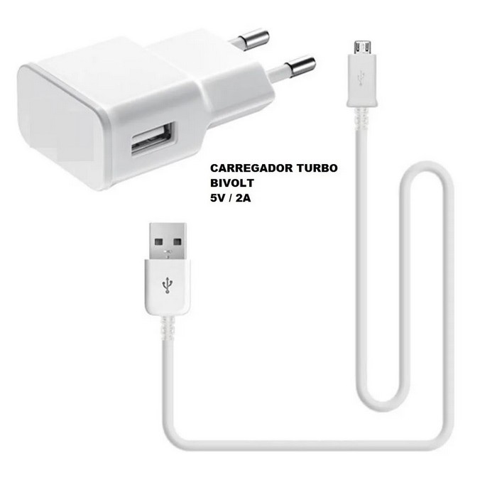 Carregador Turbo Usb Bivolt 5v 2a + Cabo Usb = Kindle Oasis