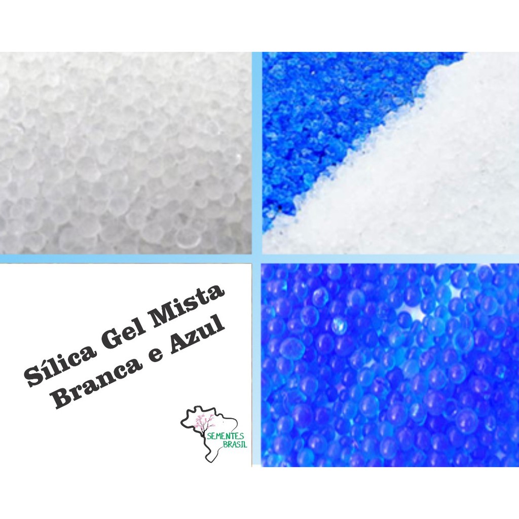 Sílica Gel Branca E Azul - mista Desumidificante e desidratante - 3 Kg