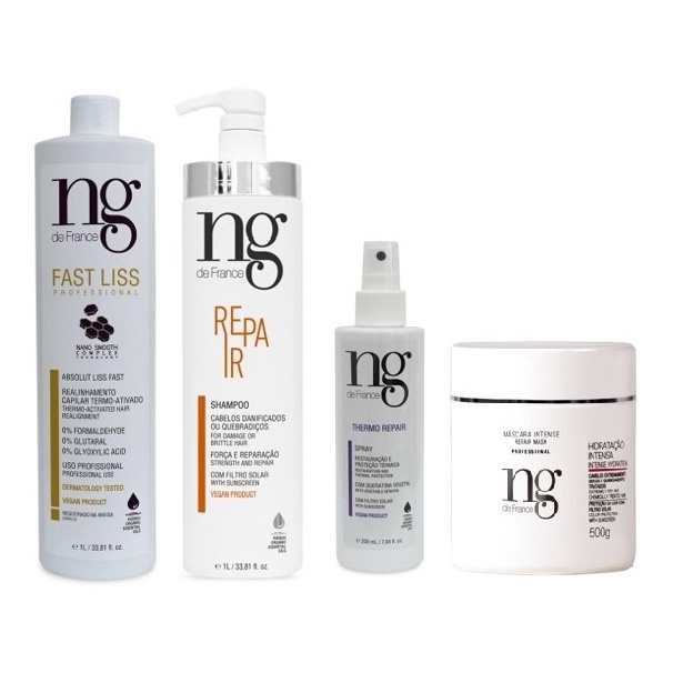 Ng De France Fast Liss + Termo + Sh. Repair+ Mascara Intense