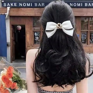 2023 Clip de Cabelo Retro Camélia Clip de Cabelo Retro Camélia Clip de Mola Preto Branco