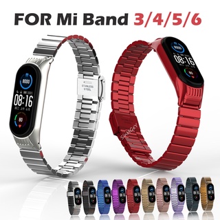 Correia Para Mi band 7 Cinta 3 4 5 6 Metal Aço Inoxidável Xiaomi Pulseira De Substituição