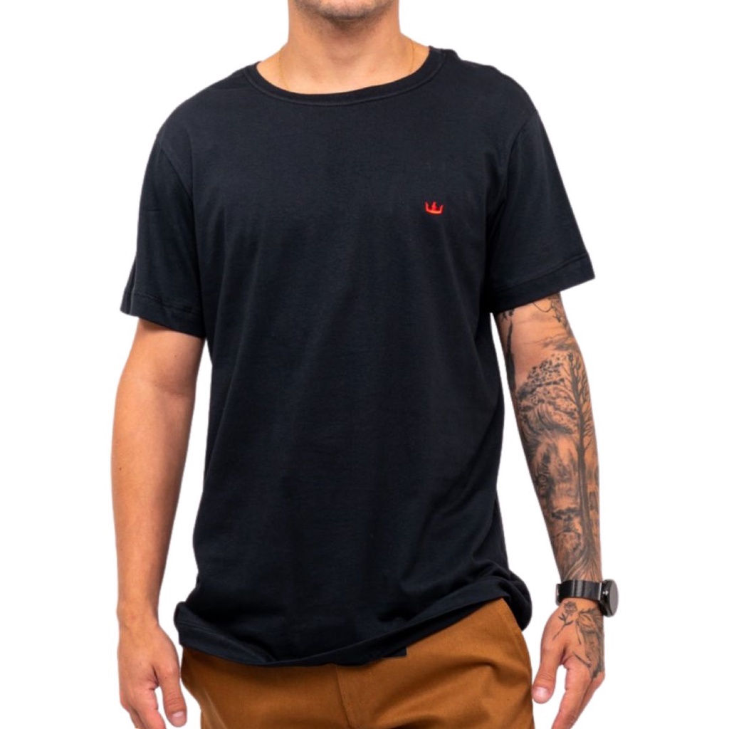 Camiseta Masculina Algodão Básica 30.1 Lisa Original Heyju