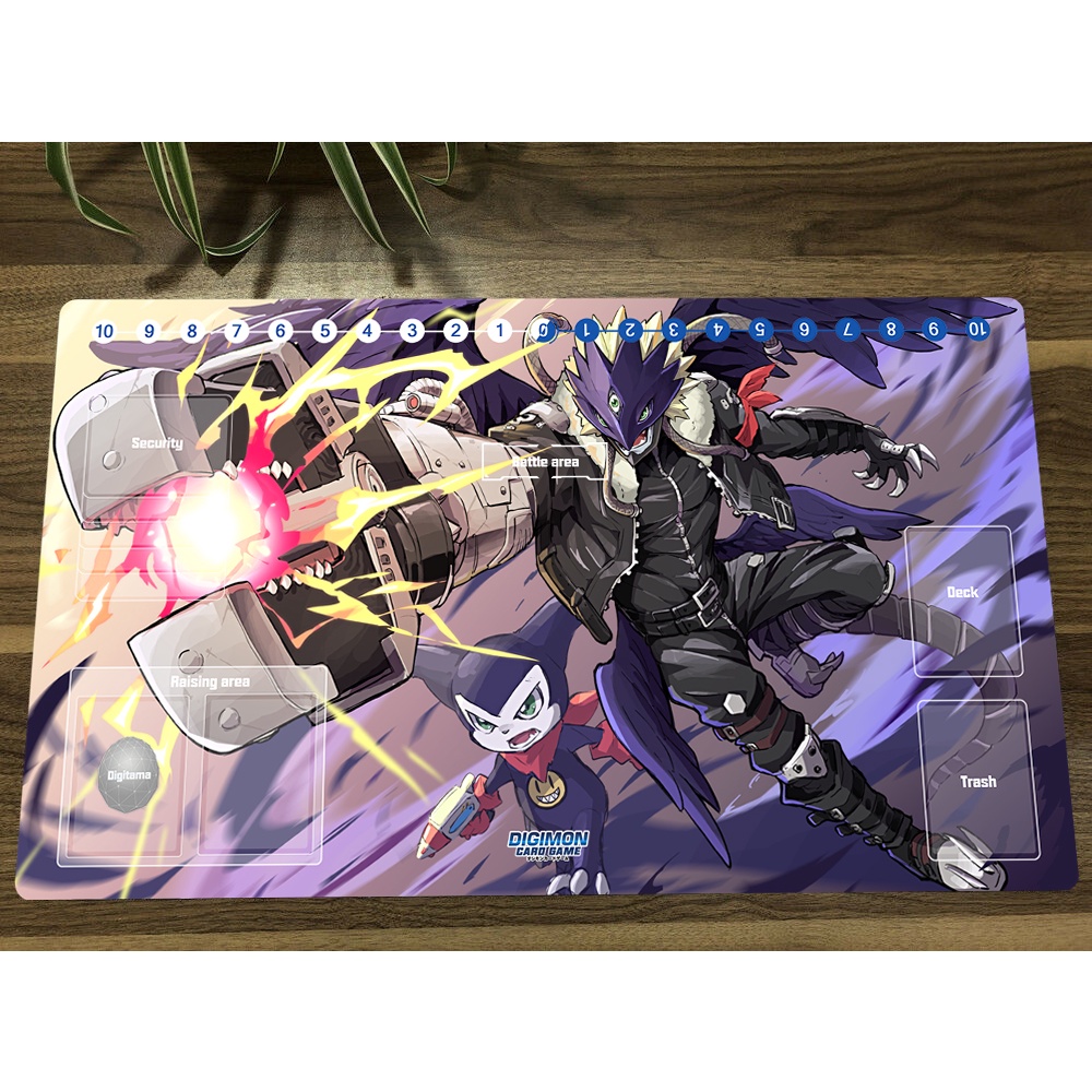 Anime Digimon Playmat Beelzemon DTCG CCG Mat Trading Card Game Mouse Pad Antiderrapante Mesa TCG