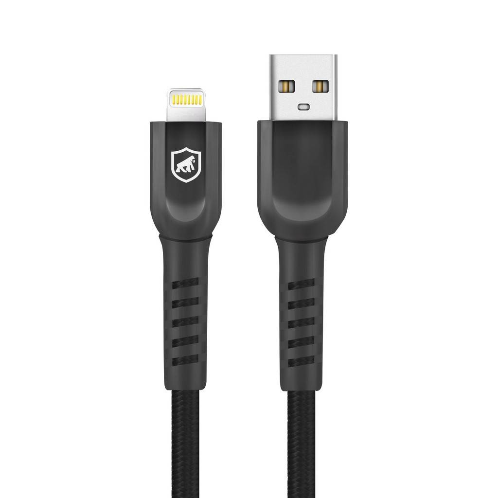Cabo Lightning 2m Gshield Dual Shock Reforçado em PVC – Compatível Apple, 12W, 2.4A