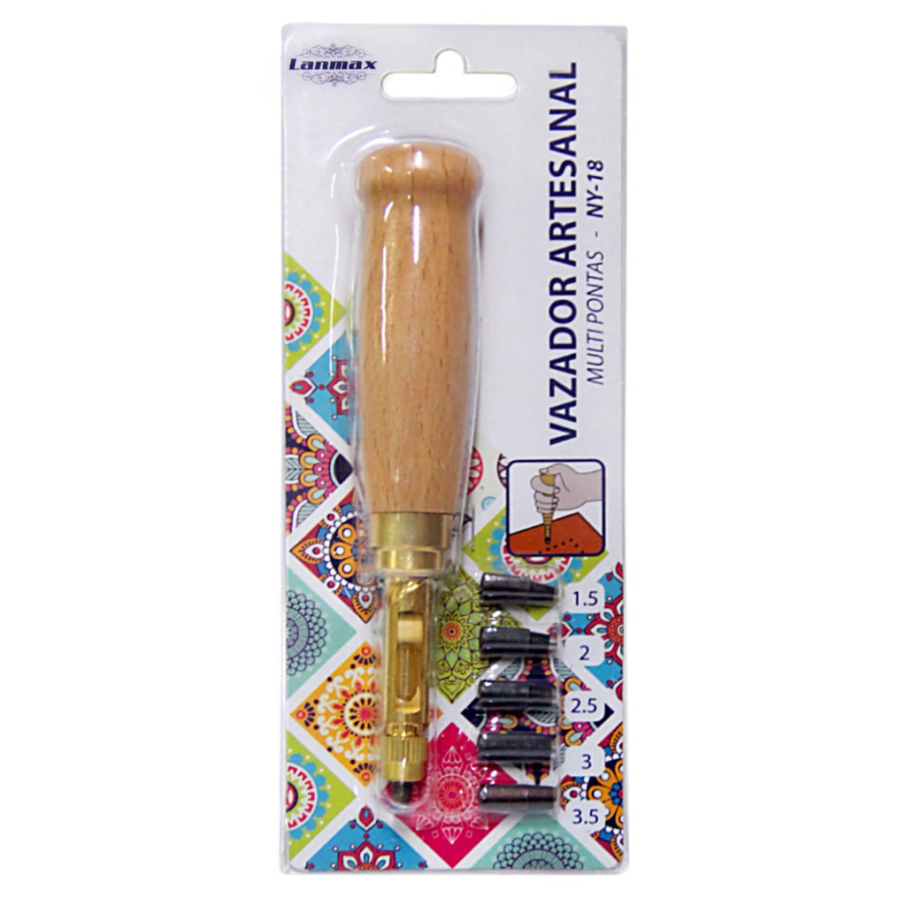 Vazador Furador Perfurador Manual Rotativo 6 Medidas Couro Lanmax em Oferta na Shopee