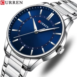 CURREN Relógios Masculinos Marca Original Nova Moda Simples Negócios Casual Aço Inoxidável Quartzo Impermeável 8430 X