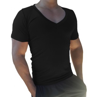 Camiseta Masculina Gola V Cavada Manga Curta