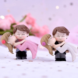 2 Pçs / Conjunto Ornamentos De Jardim Embrace Miniatura De Princesa Para Casais / Decoração De Jardim De Fadas em Oferta na Shopee