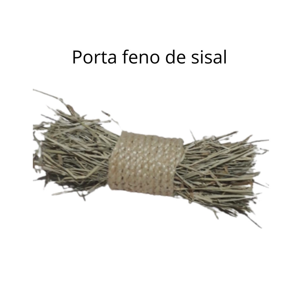 Porta feno de sisal para Coelho, porquinho da Índia, hamster, chinchila, gerbil, mine coelho, Twister e roedores em geral.