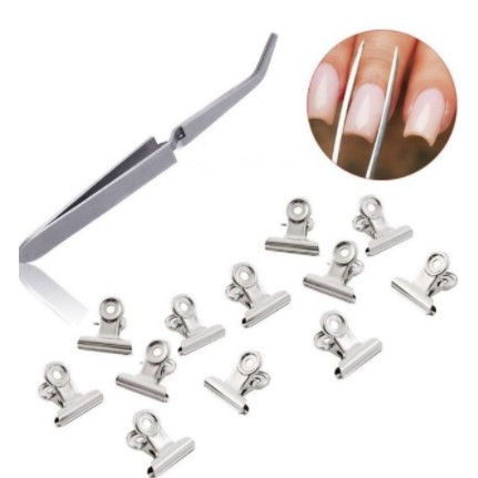 Kit 12 Presilha + 1 Pinça Unha Especial Para Curvatura C em Oferta na Shopee