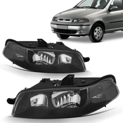 Par Farol Palio 2001 2002 2003 Carcaça Preta Máscara Negra