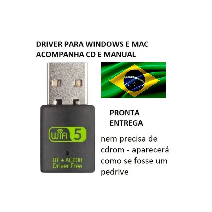 Dual band 5ghz adaptador wireless e bluetooth usb wifi de alta